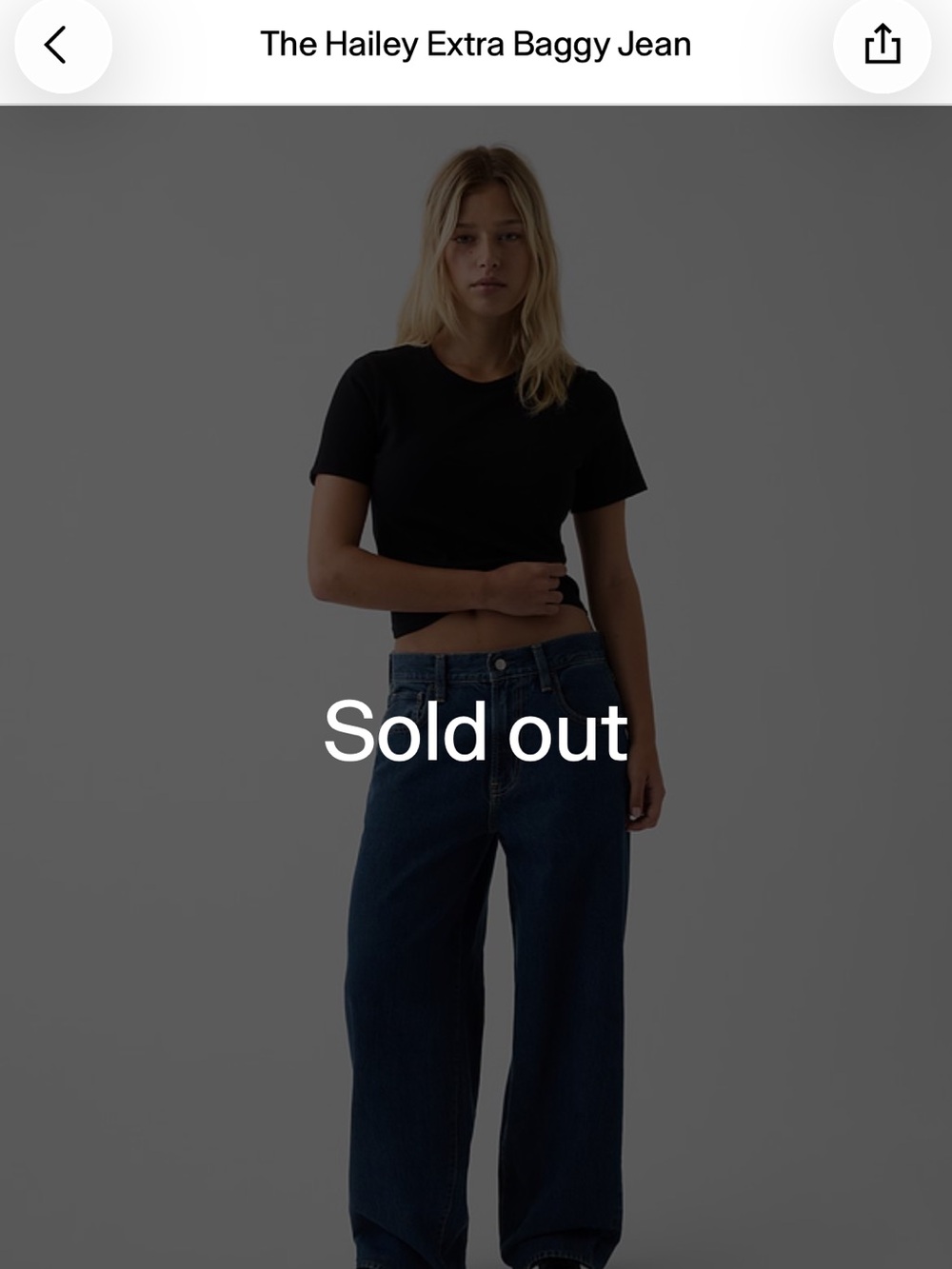 GAP Hailey Extra Baggy Jeans in Dark Blue